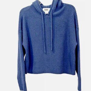 Women's/Junior Hooded Pullover Sweater Blue Knit Victoria Secret PINK